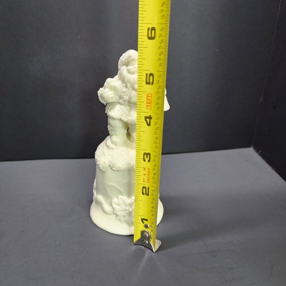 Vintage Ceramic Santa Clause Hand Bell Figurine White 5.5'' Tall - Picture 6 of 7